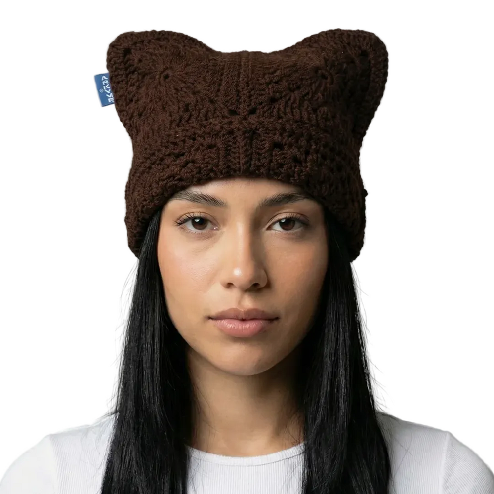 CROCHET CAT HAT CHOCOLATE
