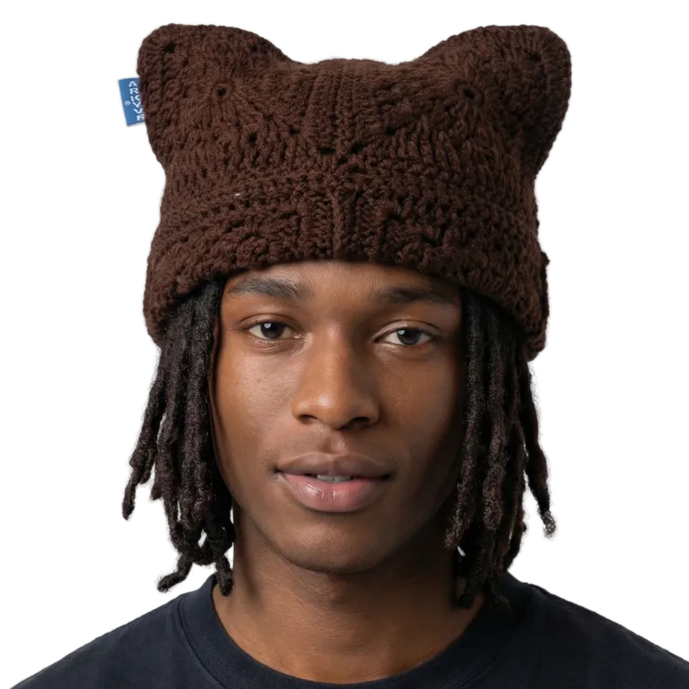 CROCHET CAT HAT CHOCOLATE