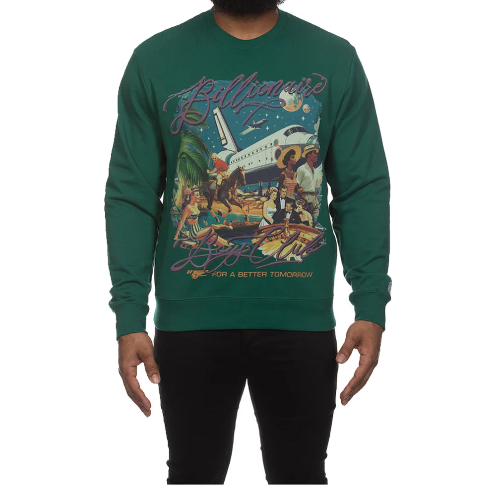 BETTER TOMORROW CREWNECK SWEATSHIRT EVERGREEN