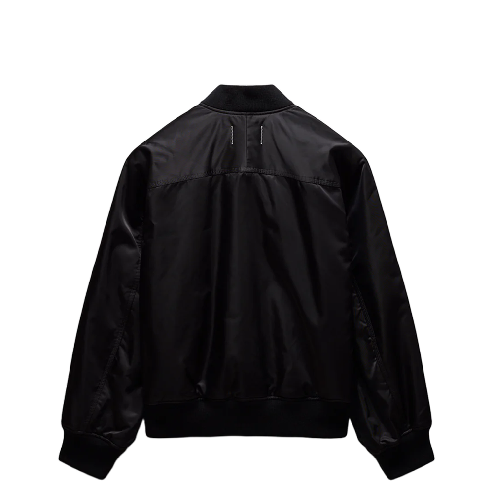 WOVEN NYLON TWILL CREW JACKET BLACK