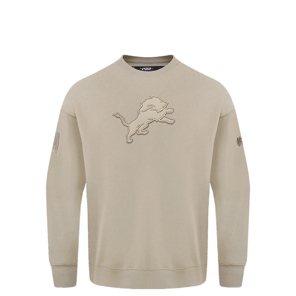 NFL DETROIT LIONS NEUTRAL DROP SHOULDER CREWNECK TAUPE