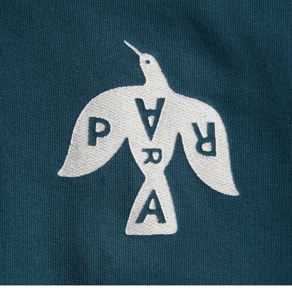 CROW LOGO HOODED SWEATSHIRT TEAL