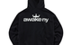 CROWN LOGO FULL-ZIP HOODIE BLACK