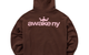 CROWN LOGO FULL-ZIP HOODIE BROWN
