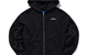 CROWN LOGO FULL-ZIP HOODIE BLACK