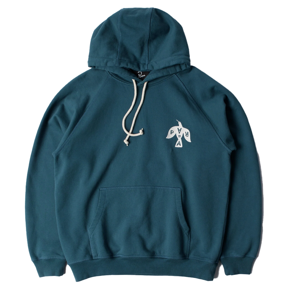 CROW LOGO HOODED SWEATSHIRT TEAL