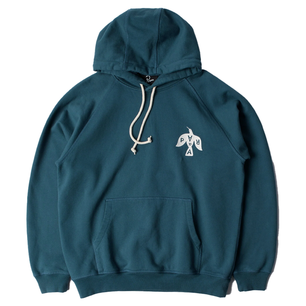 CROW LOGO HOODED SWEATSHIRT TEAL