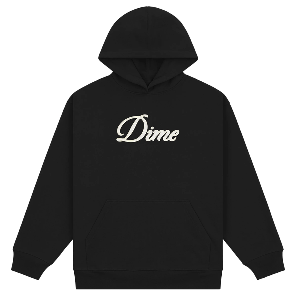 CURSIVE HOODIE BLACK/LIGHT YELLOW