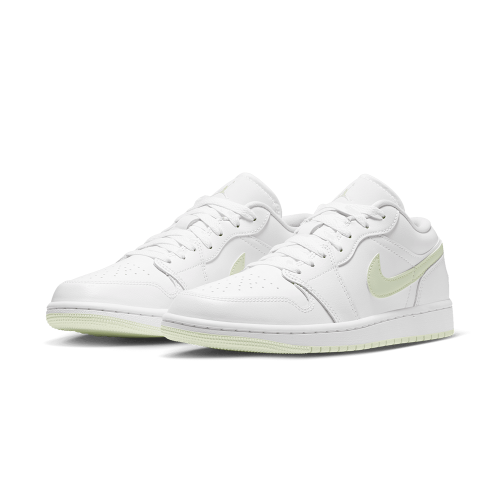 WOMEN'S AIR JORDAN 1 LOW WHITE / VOLT TINT