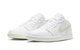 WOMEN'S AIR JORDAN 1 LOW WHITE / VOLT TINT