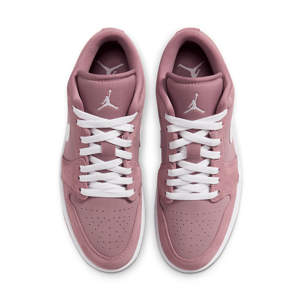 WOMEN'S AIR JORDAN 1 LOW RUST PINK / WHITE