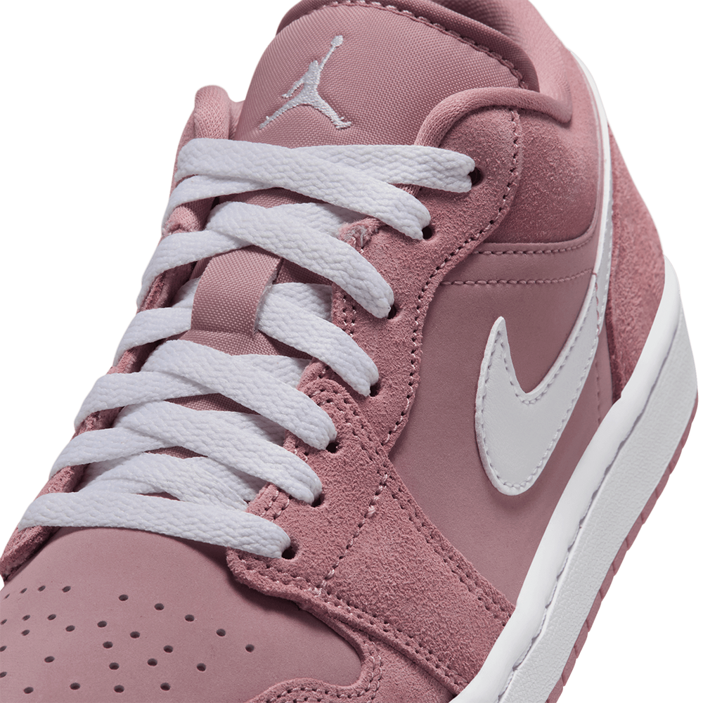 WOMEN'S AIR JORDAN 1 LOW RUST PINK / WHITE