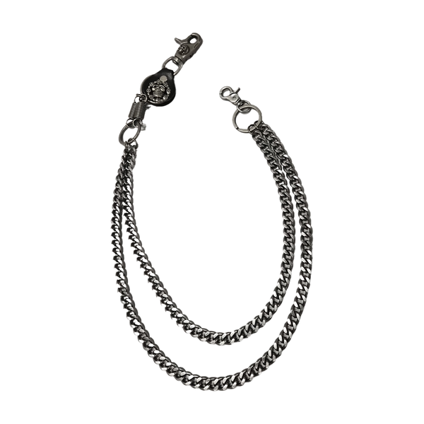 SKULL DETAIL CHAIN METAL GREY