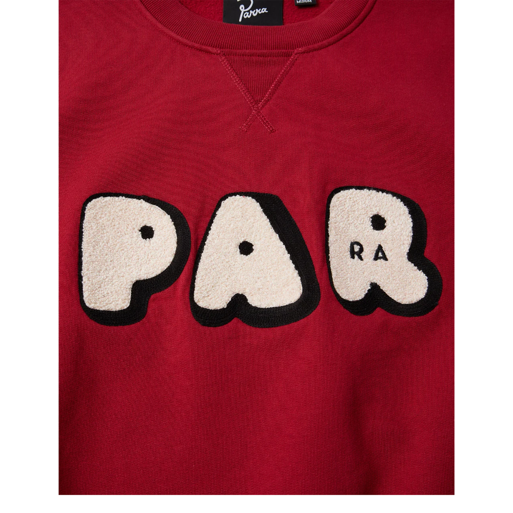 ROUNDED PAR CREW NECK SWEATSHIRT RUBY RED