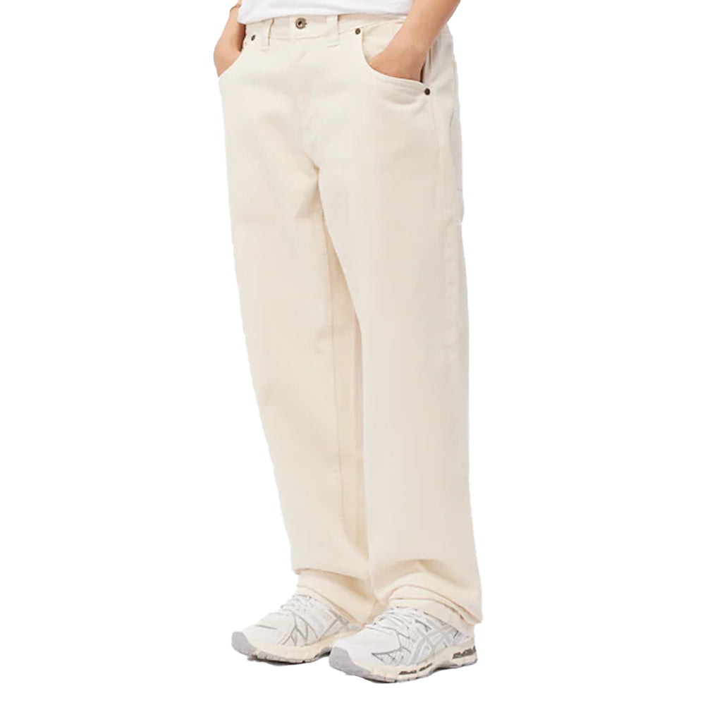 RELAXED DENIM PANTS WARM WHITE