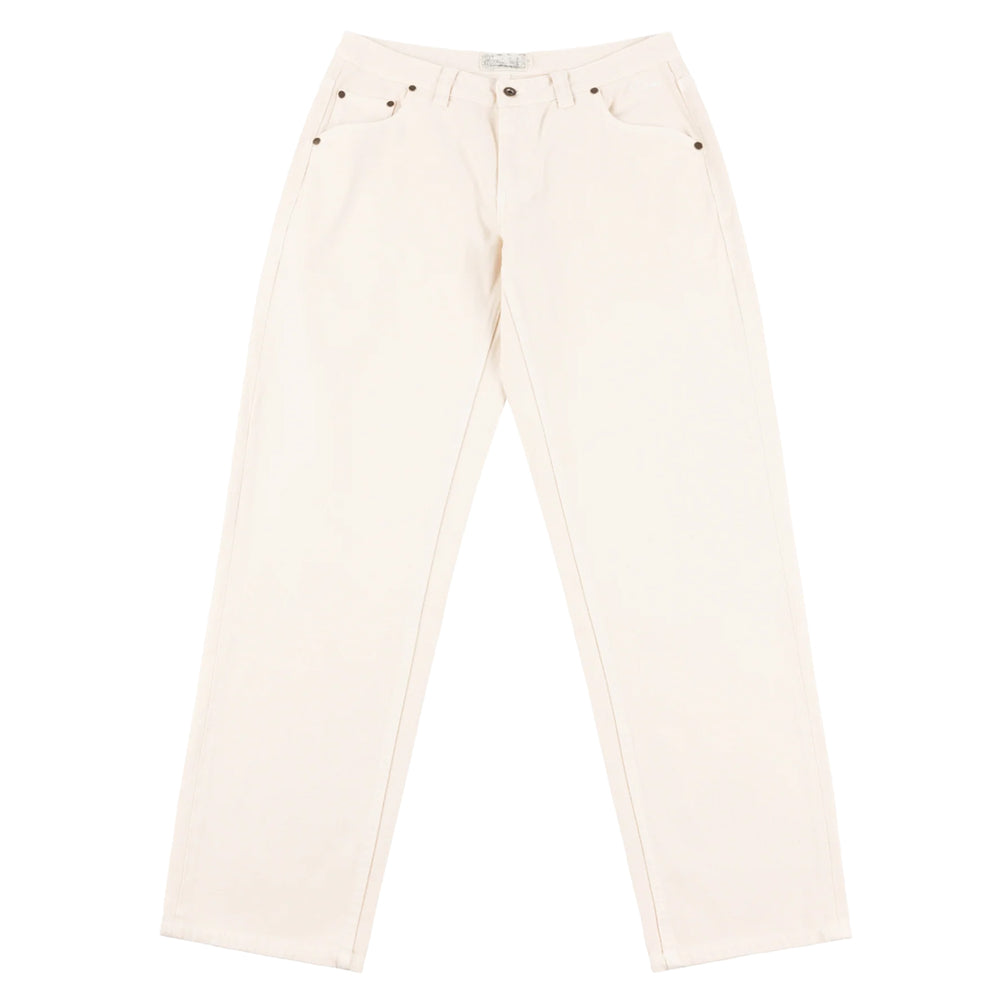 RELAXED DENIM PANTS WARM WHITE