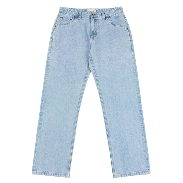 STRAIGHT DENIM PANTS BLUE WASHED