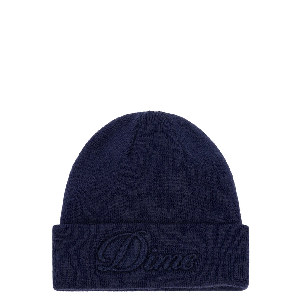 CURSIVE FOLD BEANIE NAVY