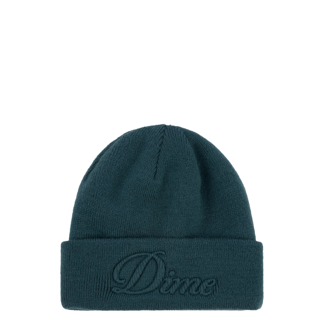 CURSIVE FOLD BEANIE TEAL – NRML