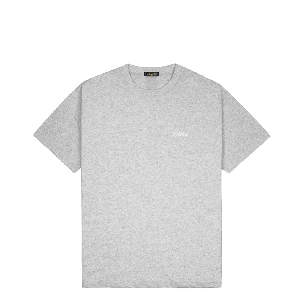 CURSIVE SMALL LOGO T-SHIRT HEATHER GREY