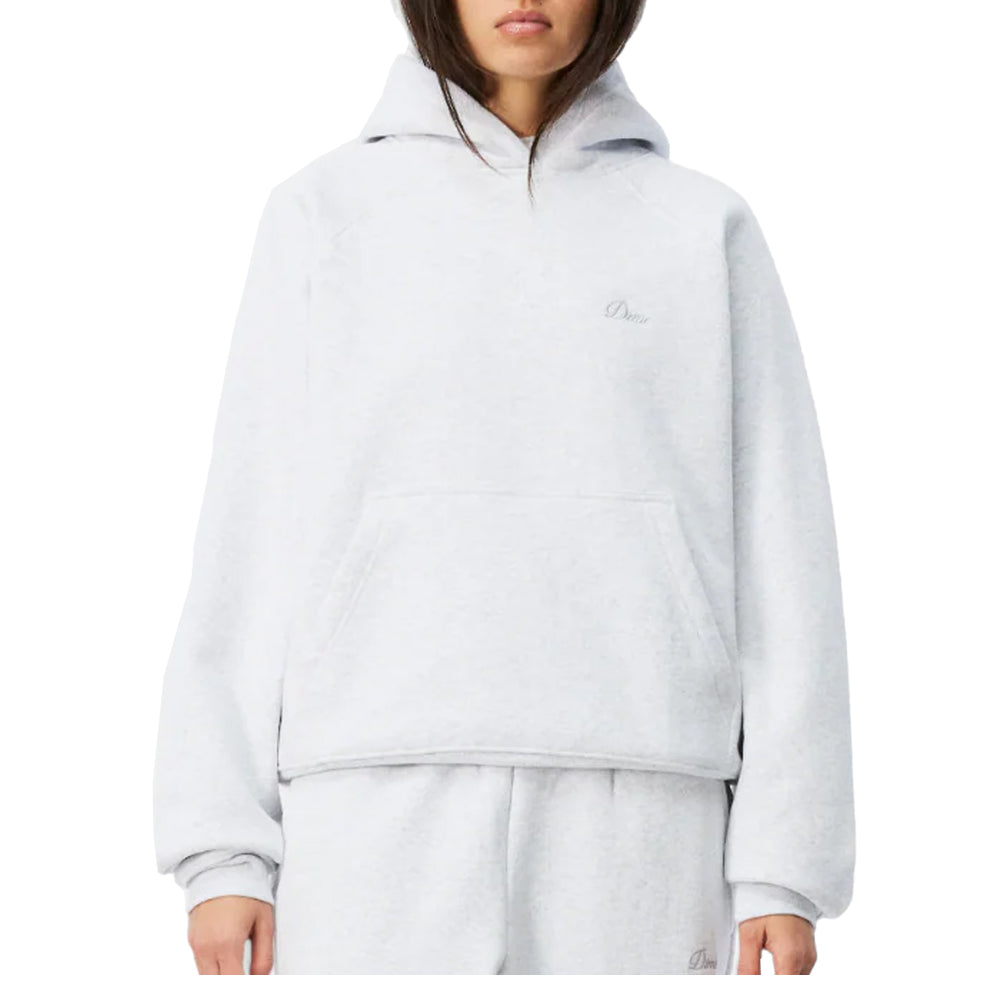 CURSIVE SMALL LOGO HOODIE ASH