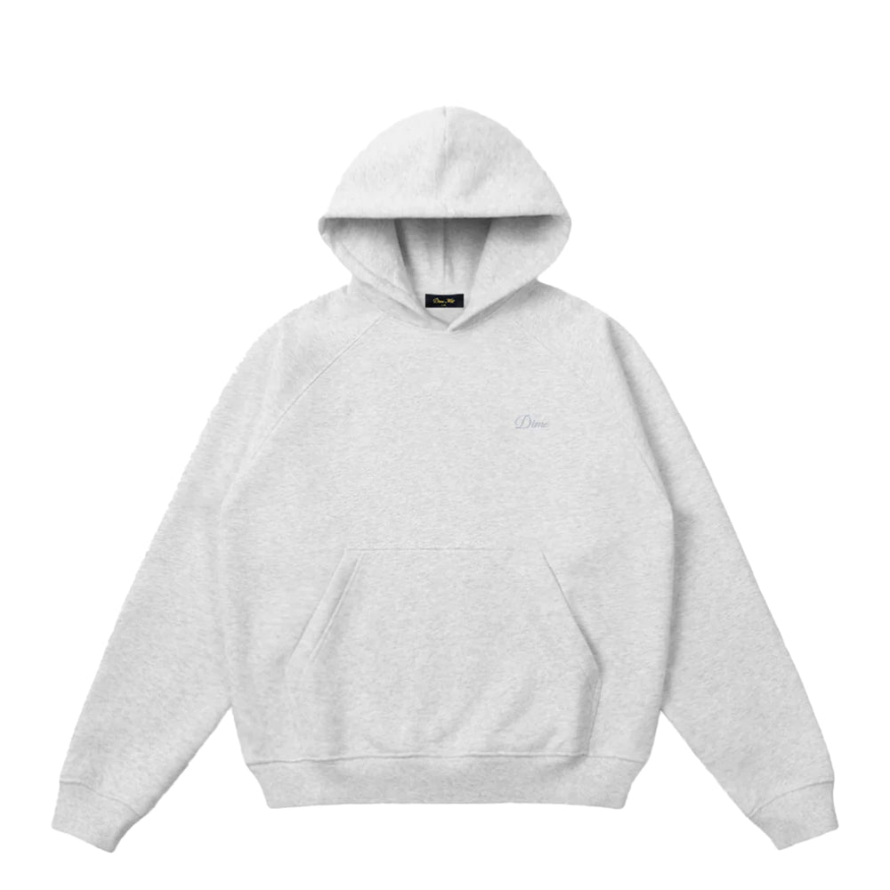 CURSIVE SMALL LOGO HOODIE ASH