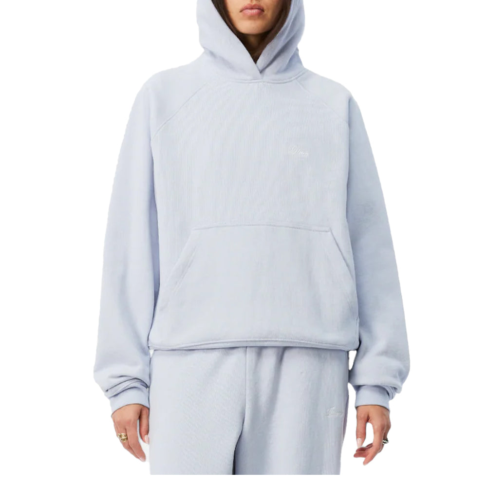 CURSIVE SMALL LOGO HOODIE LAVENDER GRAY