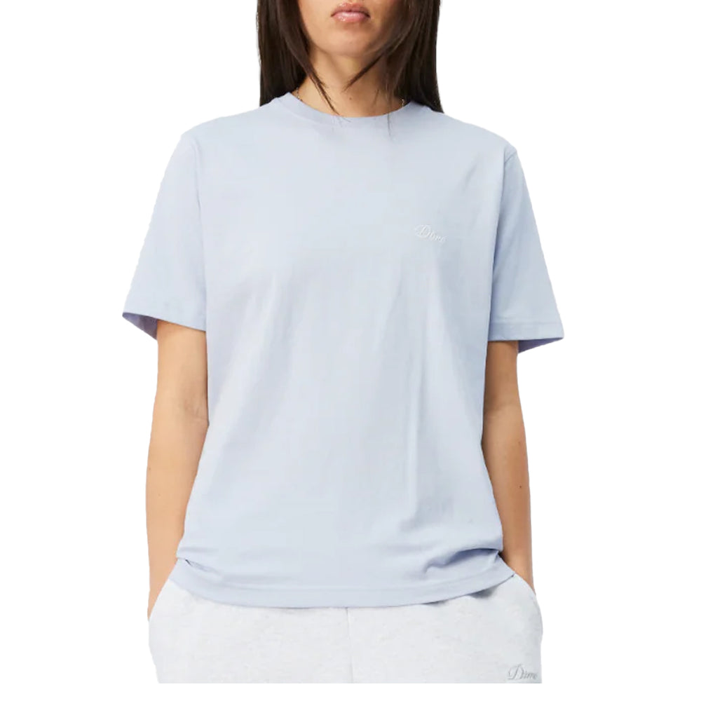 CURSIVE SMALL LOGO T-SHIRT GRAY LAVENDER