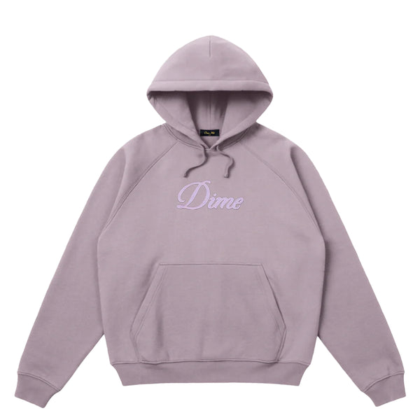 CURSIVE HOODIE PLUM GRAY
