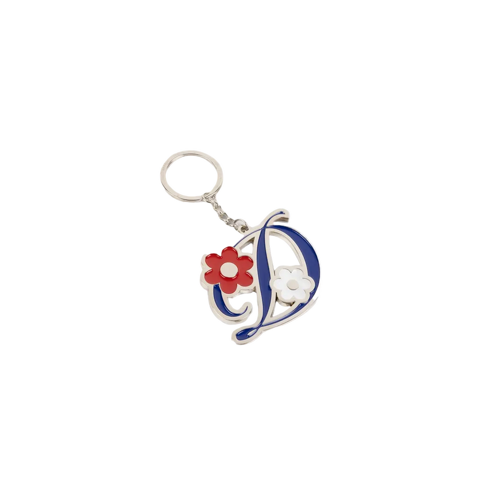 OVERSIZED FLORAL KEYCHAIN SILVER