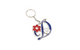 OVERSIZED FLORAL KEYCHAIN SILVER