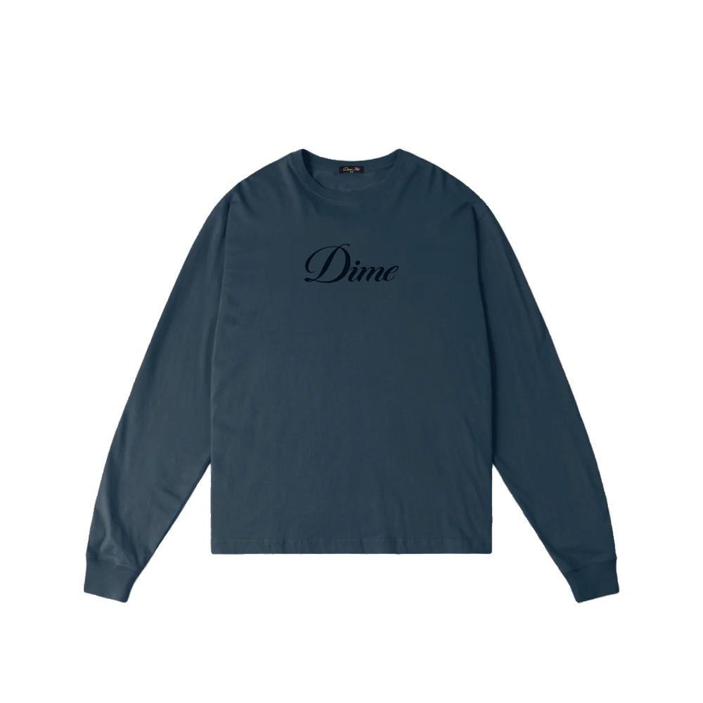 CURSIVE LS T-SHIRT NAVY