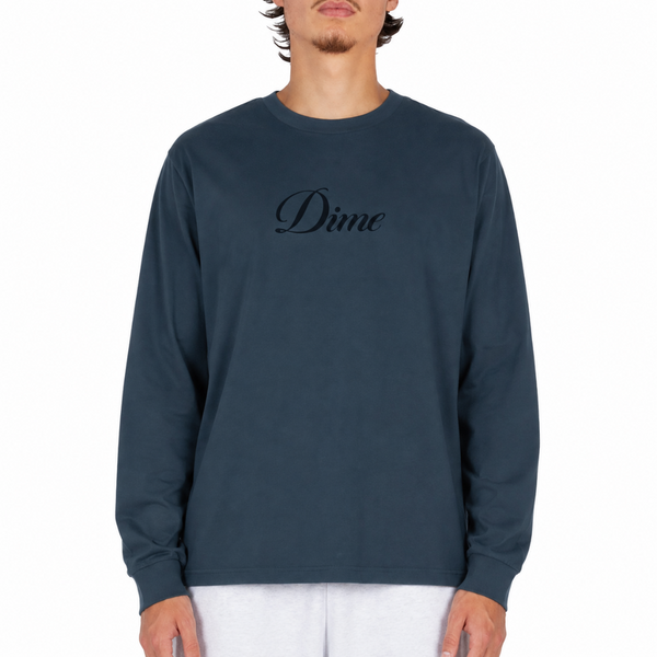 CURSIVE LS T-SHIRT NAVY