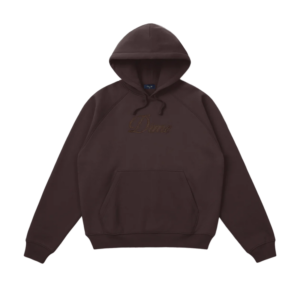 CURSIVE HOODIE DARK BROWN