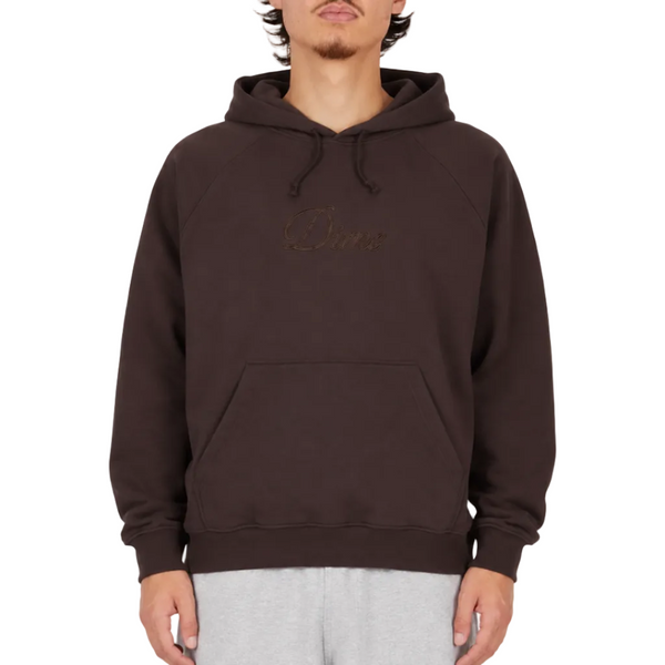 CURSIVE HOODIE DARK BROWN