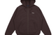 CLASSIC SMALL LOGO ZIP HOODIE DARK BROWN