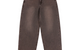 BAGGY DENIM PANTS SANDBLASTED DARK BROWN