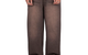 BAGGY DENIM PANTS SANDBLASTED DARK BROWN