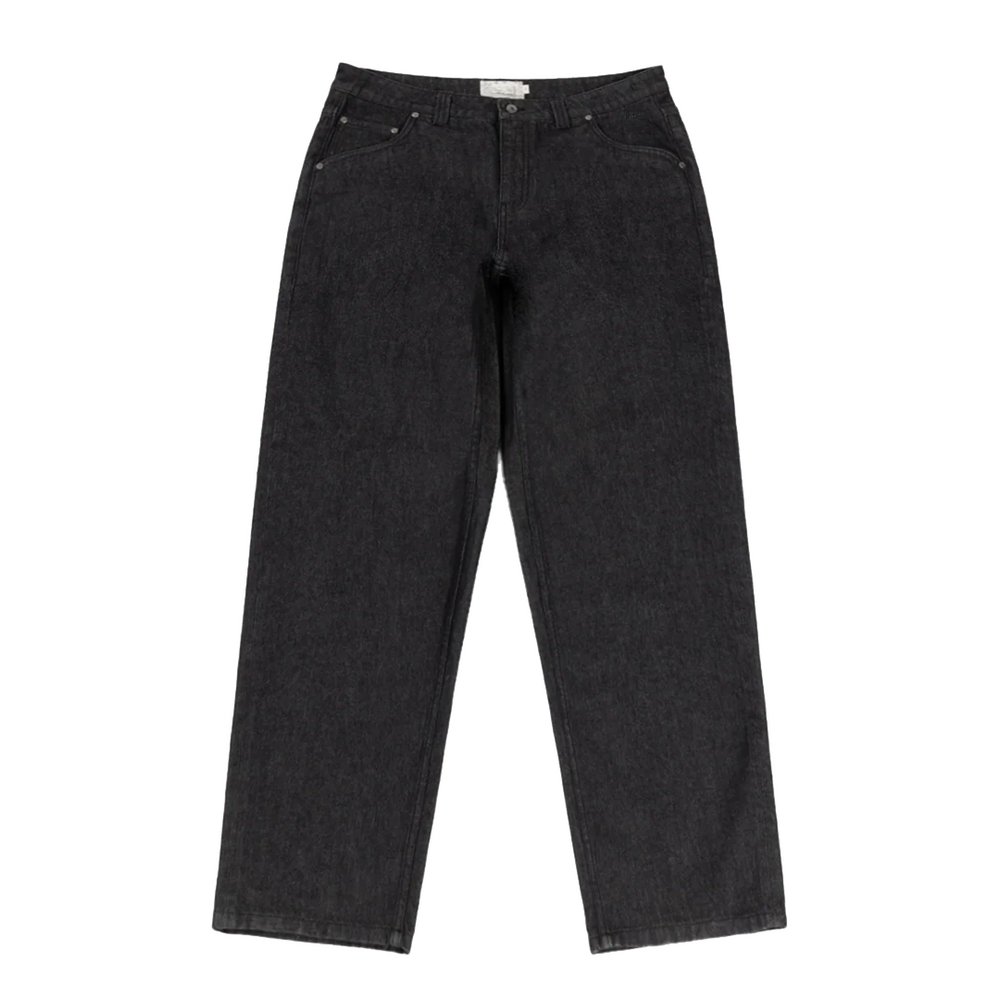 RELAXED DENIM PANTS BLACK WASHED