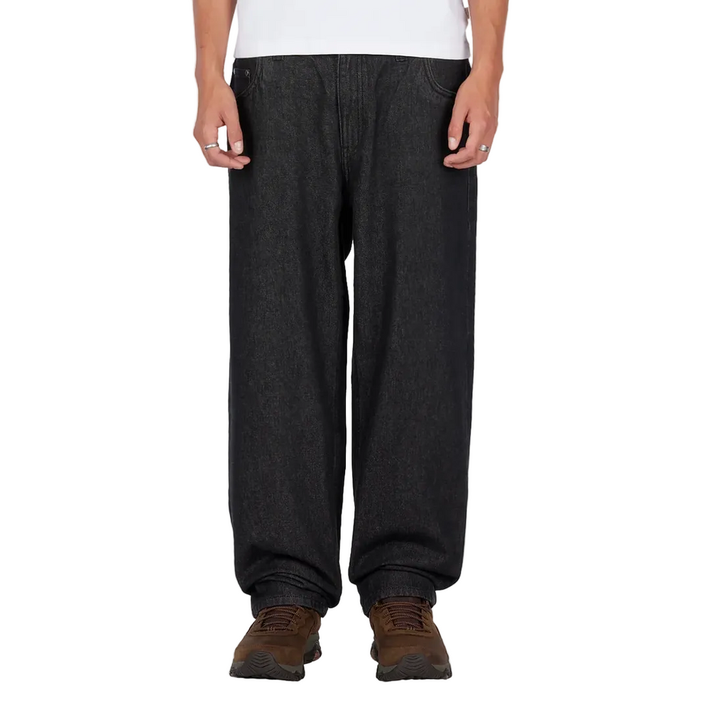 RELAXED DENIM PANTS BLACK WASHED