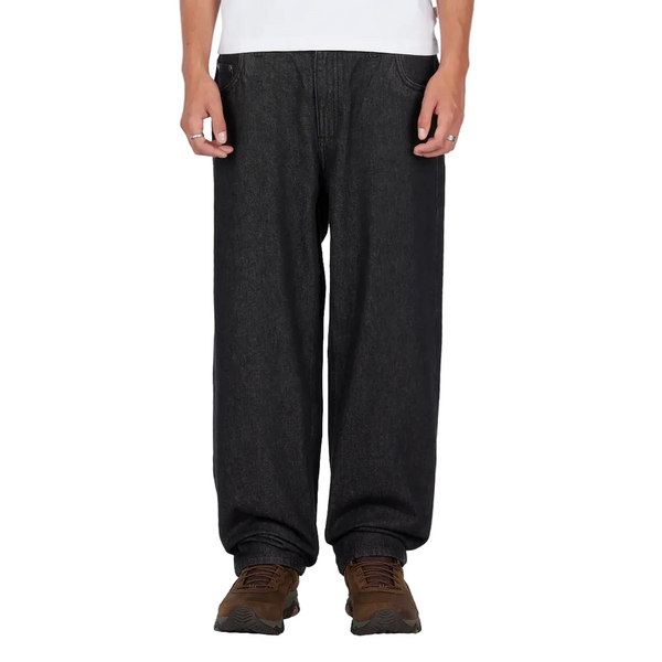 RELAXED DENIM PANTS BLACK WASHED