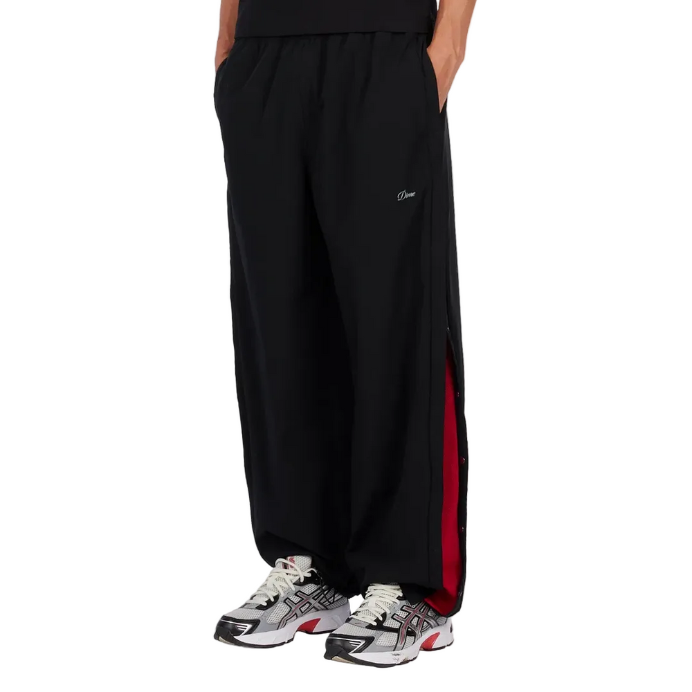 ATHLETIC SNAP PANTS BLACK / RED