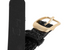 DRESS LEATHER BELT SHAGGY BLACK