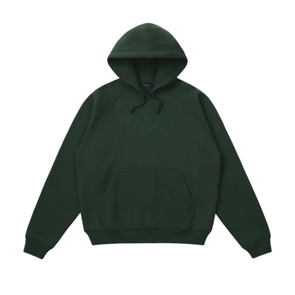 CURSIVE LOGO HOODIE MOUNTAIN GREEN