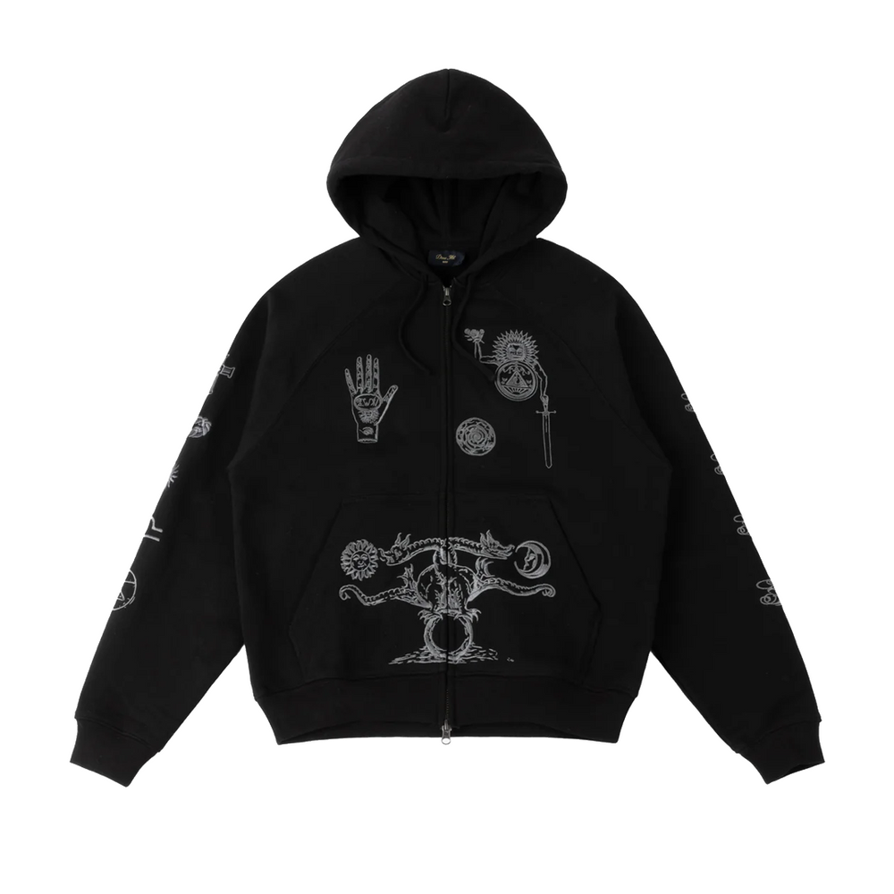 SIGIL ZIP HOODIE BLACK