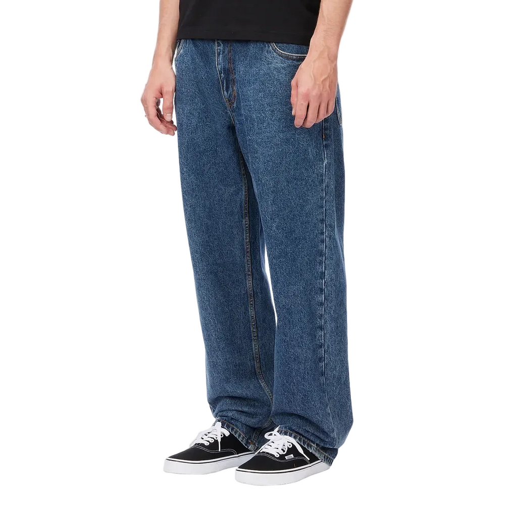 RELAXED DENIM PANTS STONE WASHED