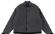 FAUX SUEDE VARSITY JACKET CHARCOAL