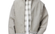 FAUX SUEDE VARSITY JACKET GRAY