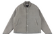 FAUX SUEDE VARSITY JACKET GRAY