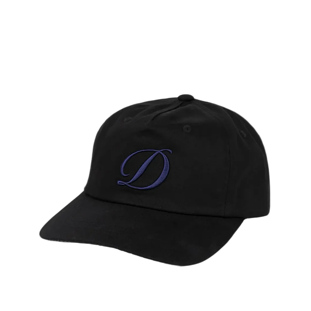 CURSIVE D WORKER CAP BLACK